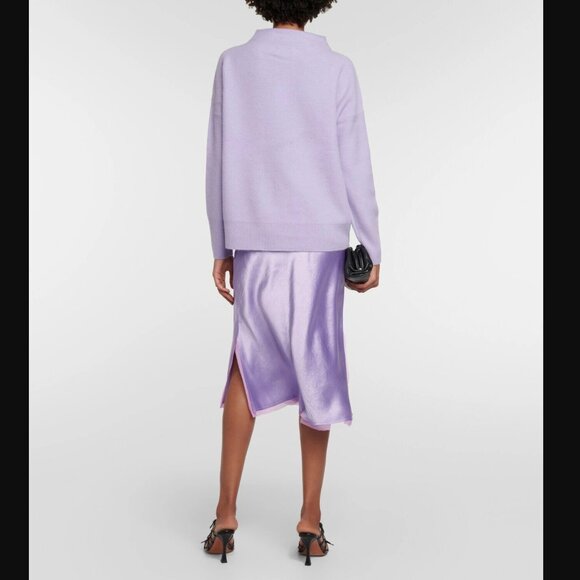 Vince Boiled Cashmere Funnel Neck Sweater – Lavender - Picture 5 of 13